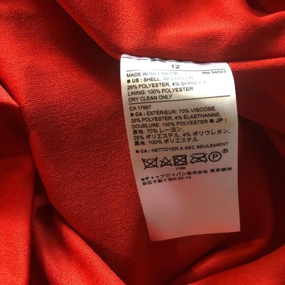 Banana Republic orange Sheath Dress size 12 - Picture 5 of 6